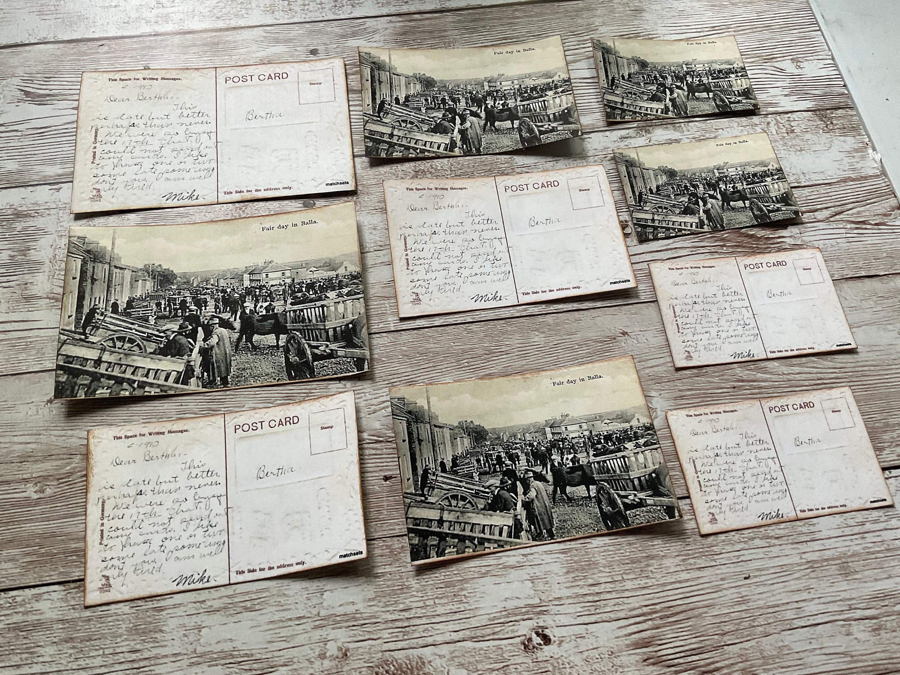 Printable Mini Vintage Irish Postcards - Ireland Ephemera - Digikit ...