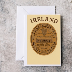 Printable Guinness Irish wall art - Ireland theme gift - Irish greeting card - Danny boy  song lyrics