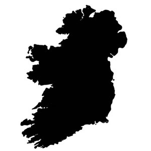 Mapa da Irlanda SVG - arquivo de corte irlandês cricut - transferência de decalque para impressão