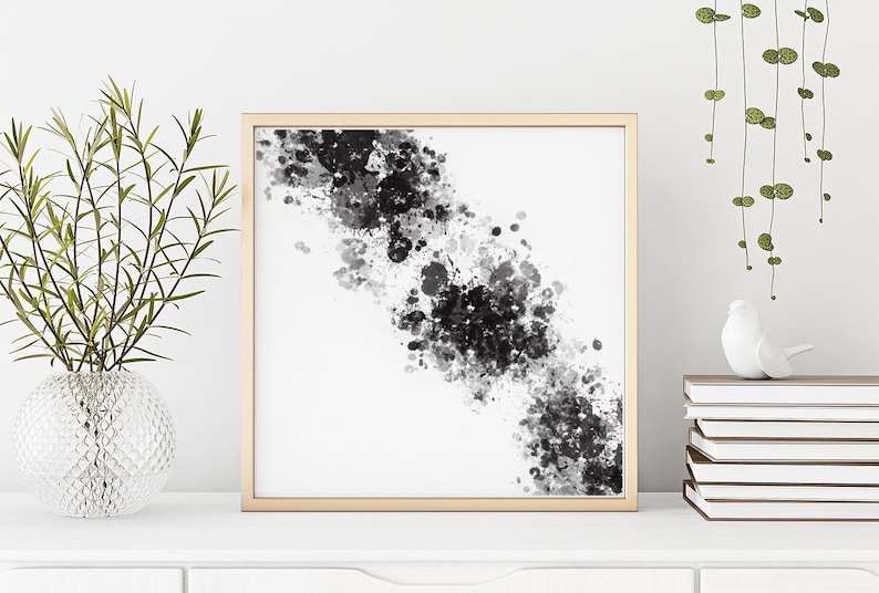 Home abstract printable wall art minimal simplistic sublimation design paint splash picture