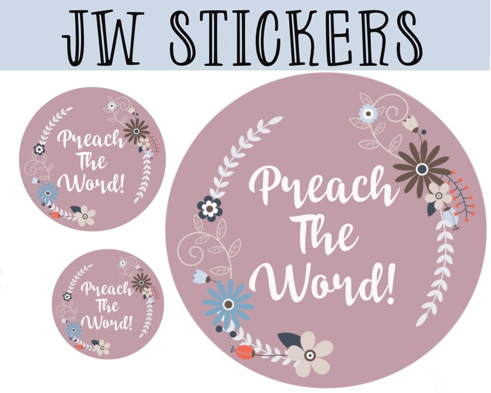 JW Printable Stickers Card Baptism Gift Labels Jehovahs - Etsy Norway