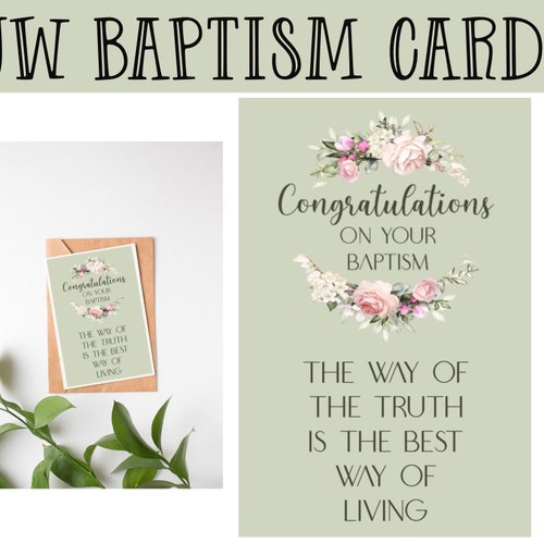 JW Baptism Greeting Card Etsy
