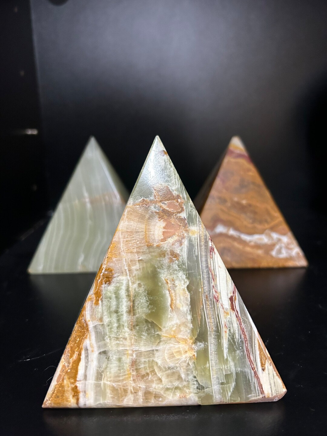 Triangular Pyramid Calcite Banded Calcite Pyramid 4” 1 PC - Etsy