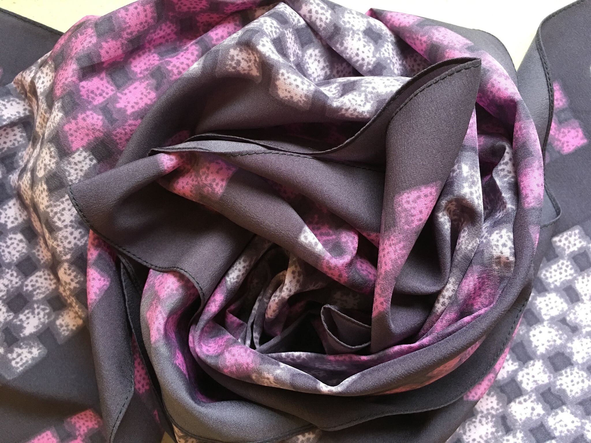 Odile St Germain Vintage Scarf Retro Geometric Stripes and Etsy