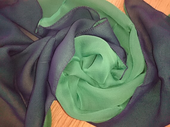 NEW Olive brown 100/% silk floaty chiffon scarf