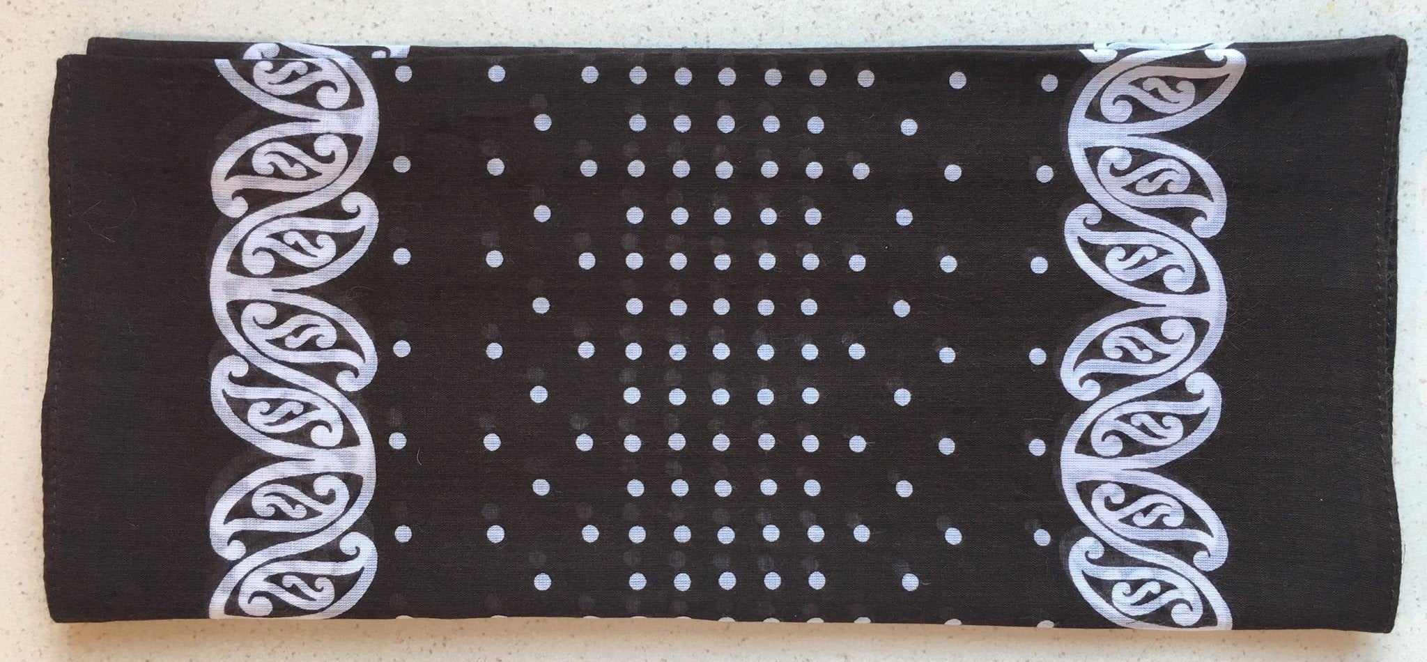 Pure 100% French Cotton Vintage Scarf With Retro Design - Unused