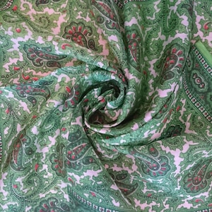 Stunning Vintage Scarf/Handkerchief - Paisley design - Unused and Perfect From 1970s Stock