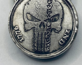 1 Unze MK BarZ "Wir, das Volk -Punisher" Hand gegossen und gestempelt