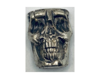2 Oz MK BarZ "Wicked Skull" Hand Poured .999 Fine Silver