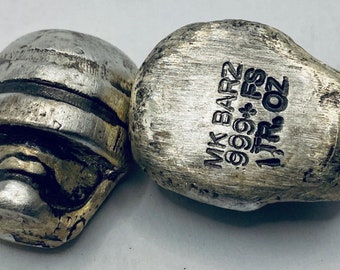 1 Oz MK BarZ "Robo Cop" Handgegossen .999 FS