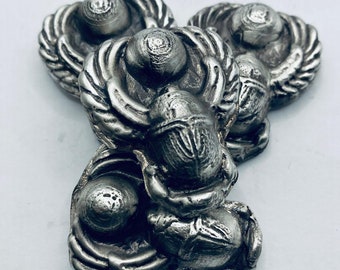 Ca. 50 mm Troy Oz MK BarZ Skarabäus! 2D Hand gegossen .999 FS