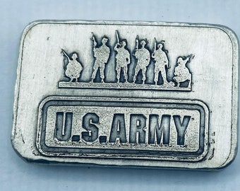 1 Oz  MK BarZ U.S. "Army" Military Tribute Stamped Mini Bar .999 FS