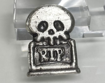 2 Ozt MK BarZ "Guardião do Cemitério" Barra Lápide .999 FS Feita à Mão