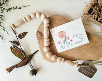 Hummingbird 30" Bell Chime Gift for Mom, Personalized Card, Mother's Day / Mom's Birthday