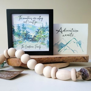 MOUNTAIN HOUSEWARMING thank-you gift, personalized mountain painting, mountain house gift, the mountains are calling, outdoor nature lover