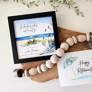 BEACH RETIREMENT GIFT, personalized beach painting, fun retirement, the beach is calling, beach lover gift, moving to the beach gift