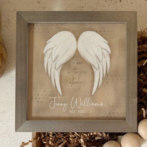Personalizable Angel Wing Painting (5.75") & and Gift Card, Optional bell chime