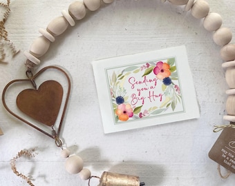 Feel Better / Get Well 30" Spinning Heart Bell Chime and Personalized Card