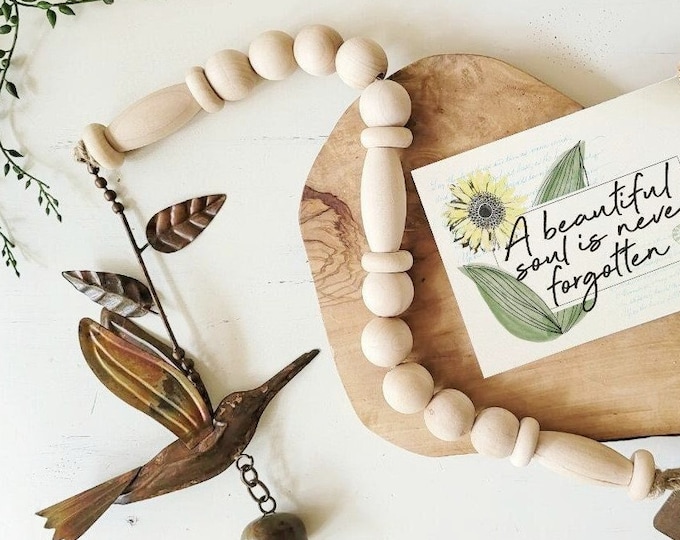 Hummingbird Memorial 30" Bell Chime & Personalized Message Inside Gift Card