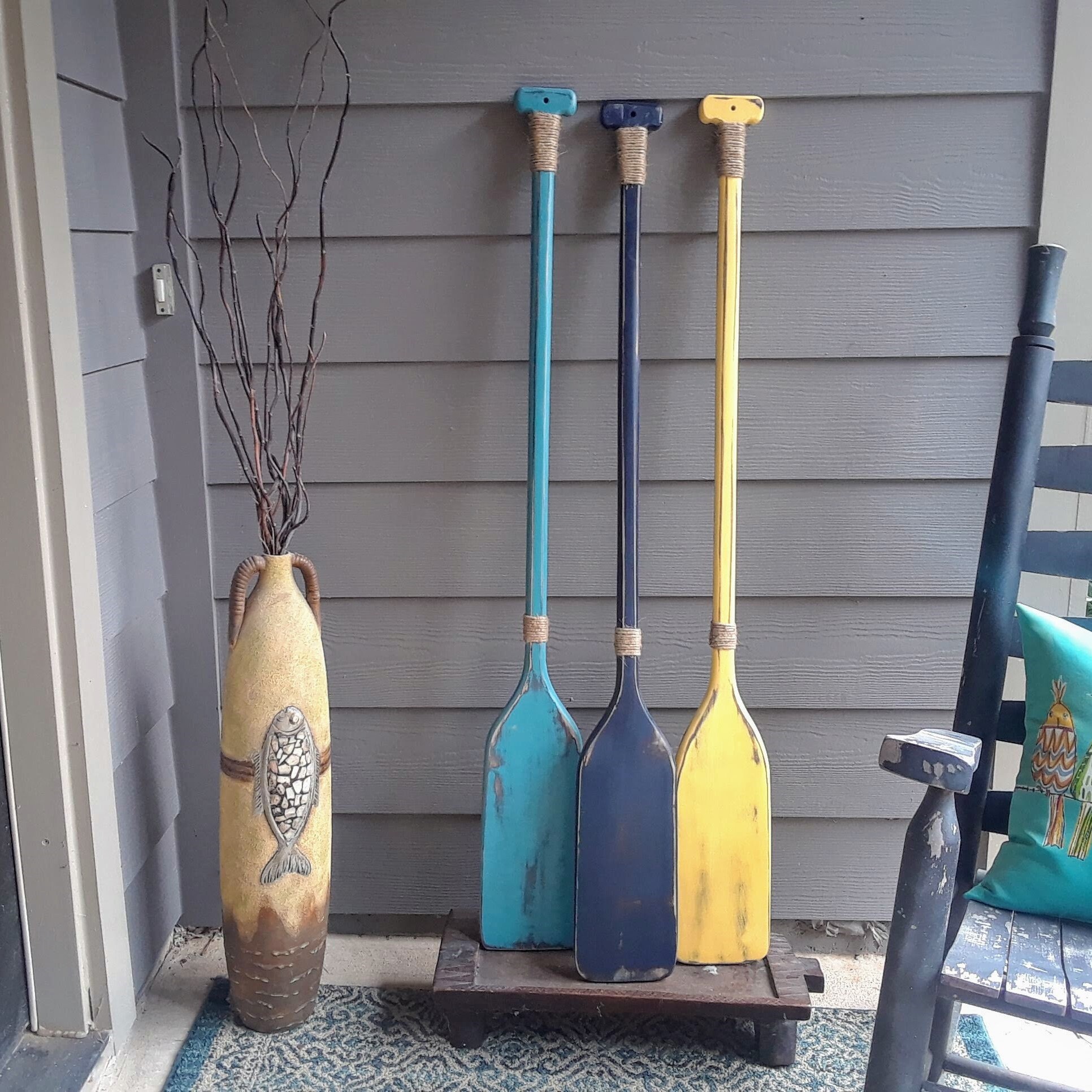 OARS WALL DECOR set of 2 3 or 4 oars decorative oars Etsy