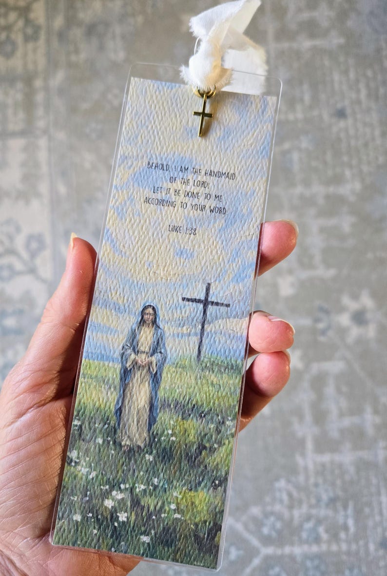 Personalizable Blessed Virgin Mary Bookmark & Gift Card, Optional ...