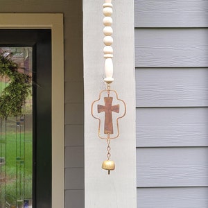 GIFT FOR MOM spinning cross wind chime, Mothers Day Gift, birthday gift, mother in law gift, new mom gift, stepmom gift, personalized card image 2