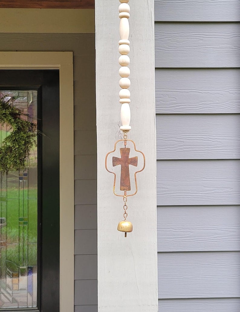 GIFT FOR MOM spinning cross wind chime, Mothers Day Gift, birthday gift, mother in law gift, new mom gift, stepmom gift, personalized card image 2