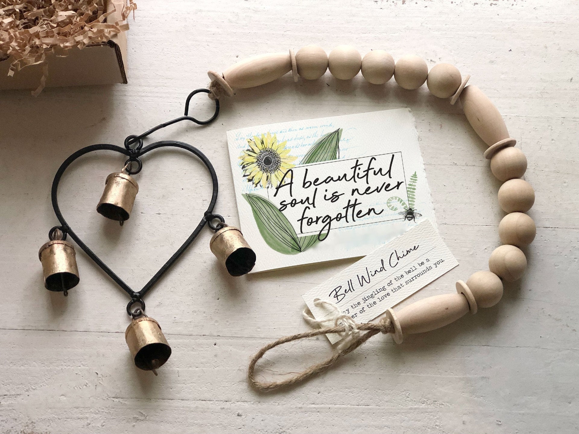 MEMORIAL WIND CHIME gift box A beautiful soul Personalized Etsy