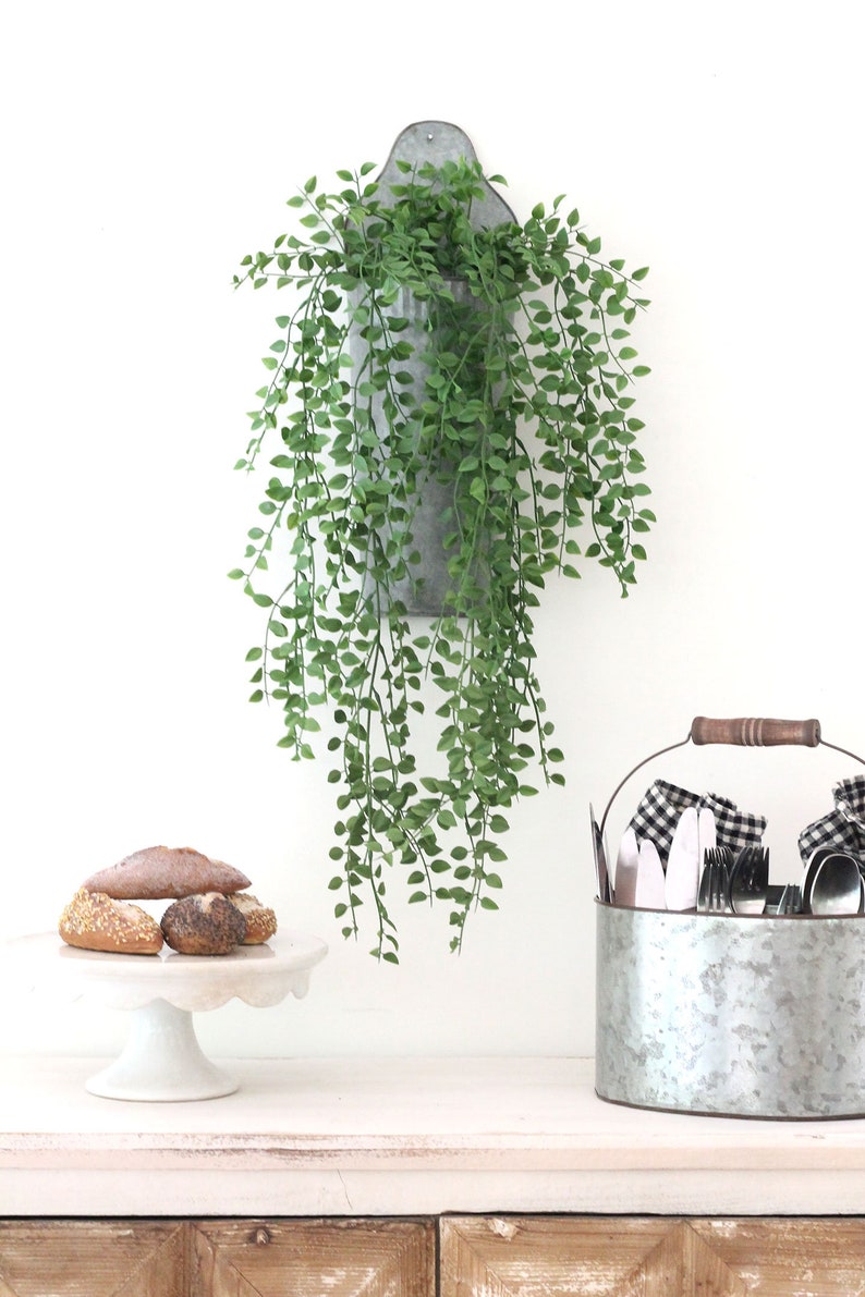 SET of 2 Wall Plant Sconces Metal Wall Vase 16 Plant Etsy