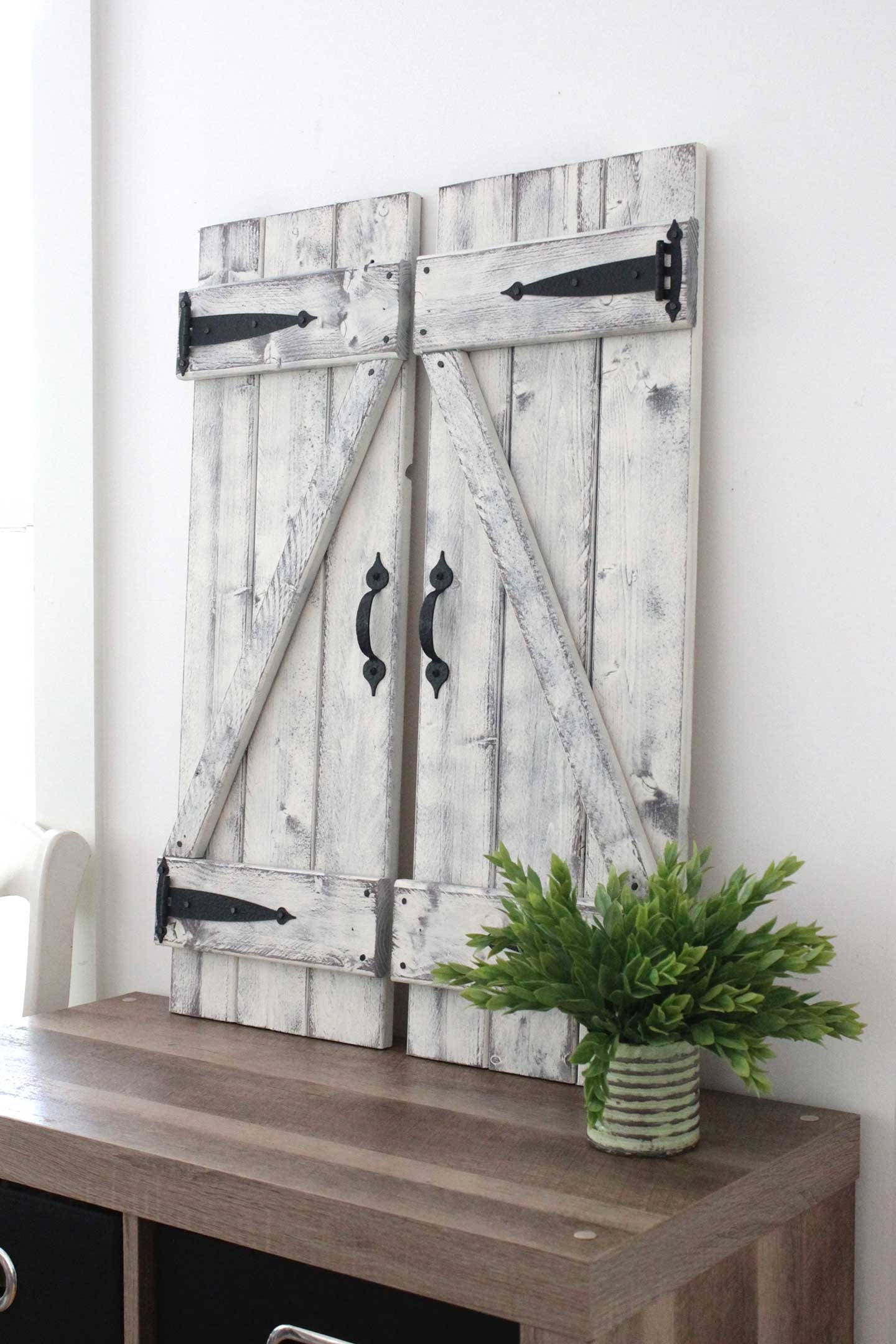 2 RUSTIC SHUTTERS 30 x 10.5 Rustic Gallery Wall Etsy