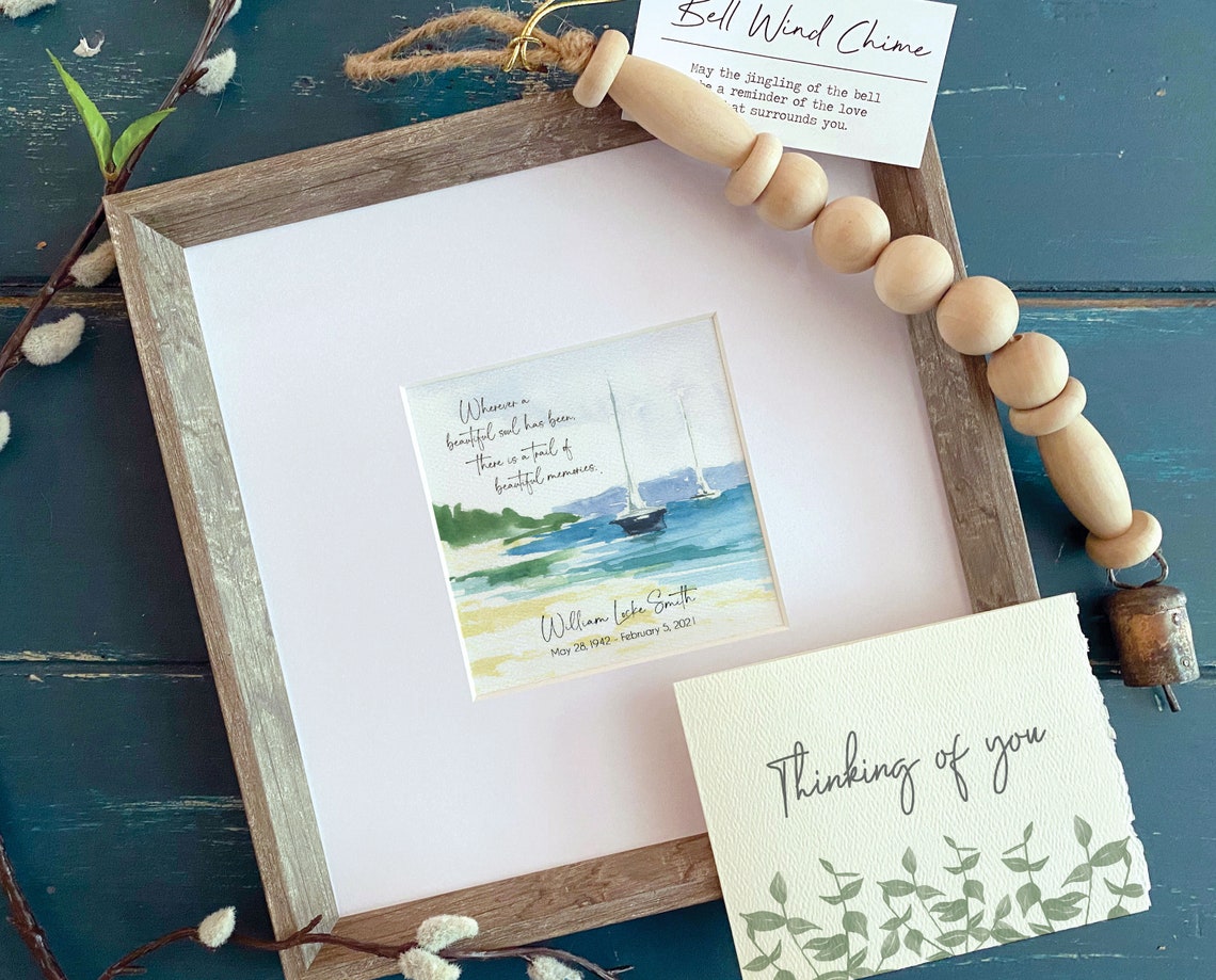 NAUTICAL Memorial Art Gift Personalized Sympathy Painting Etsy