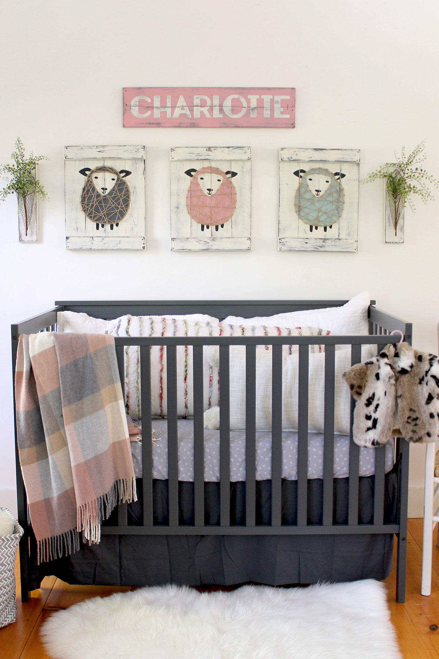 SHEEP NURSERY DECOR 3 piece set lamb nursery art rustic Etsy