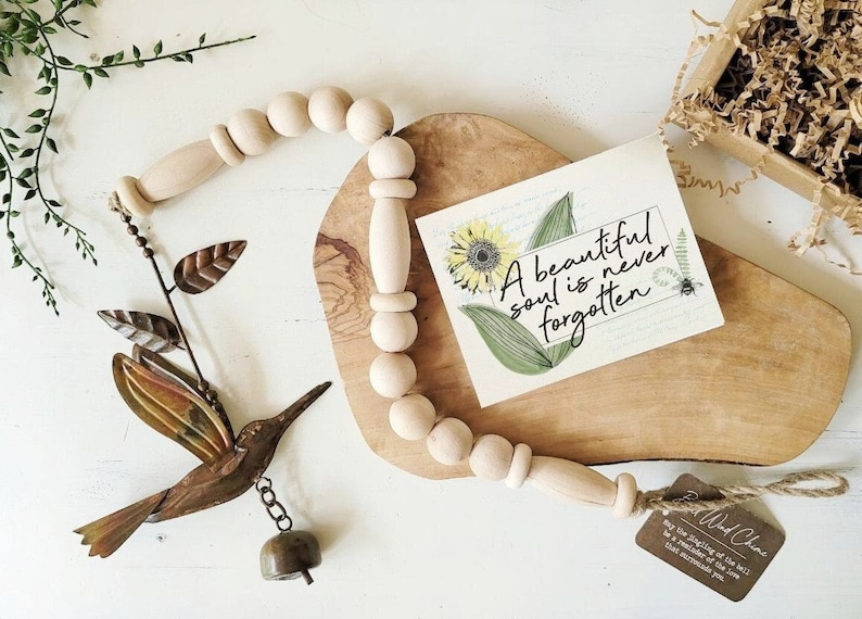 HUMMINGBIRD MEMORIAL ORNAMENT bell chime gift box, A beautiful soul personalized sympathy bell chime, Forever in our hearts