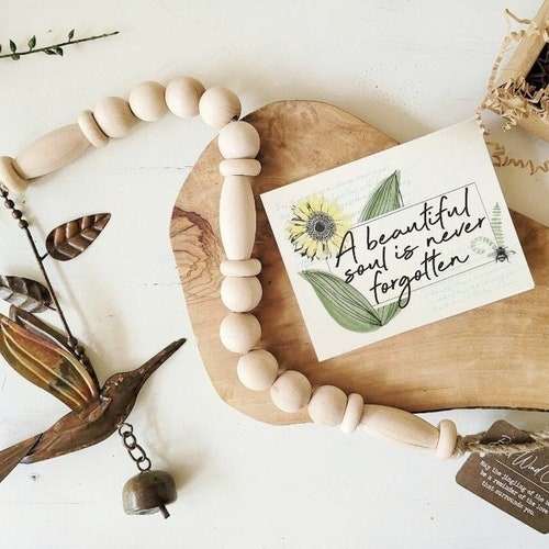 Hummingbird Memorial 30" Bell Chime & Personalized Message Inside Gift Card