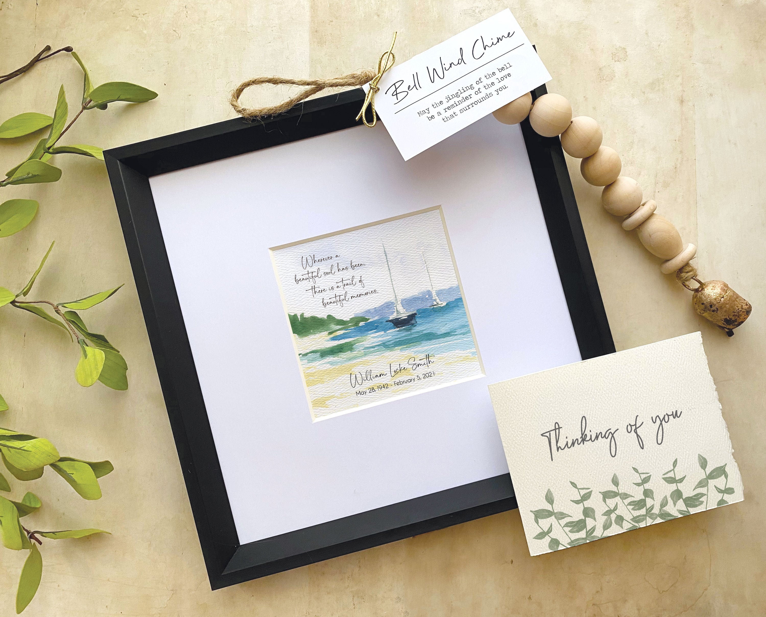 BEACH memorial art gift Personalized sympathy painting Etsy