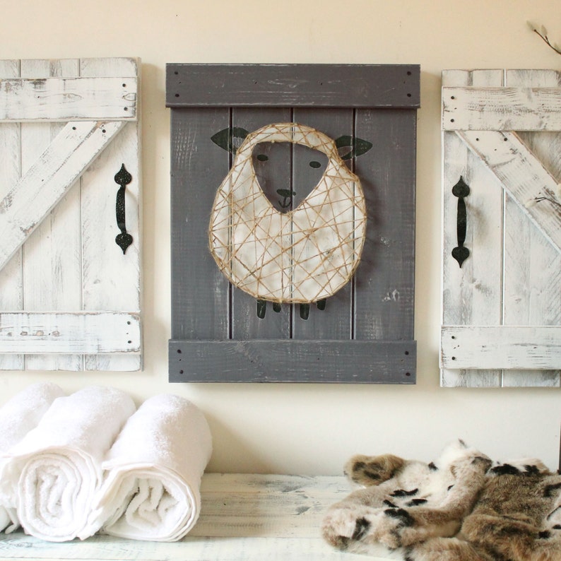 SHEEP NURSERY DECOR lamb nursery art rustic sheep decor Etsy