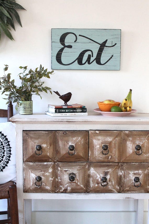 Eat Sign Wooden Modern Farmhouse Kitchen Signs Image 0