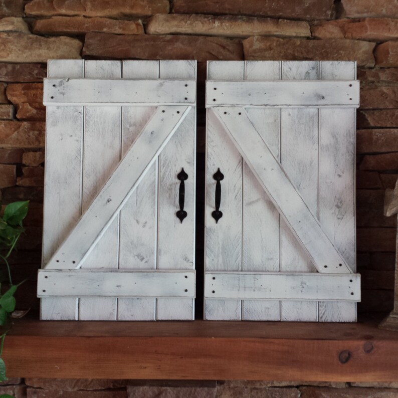 BARN DOOR DECOR set of 2 large Rustic Barn Door Barn Door