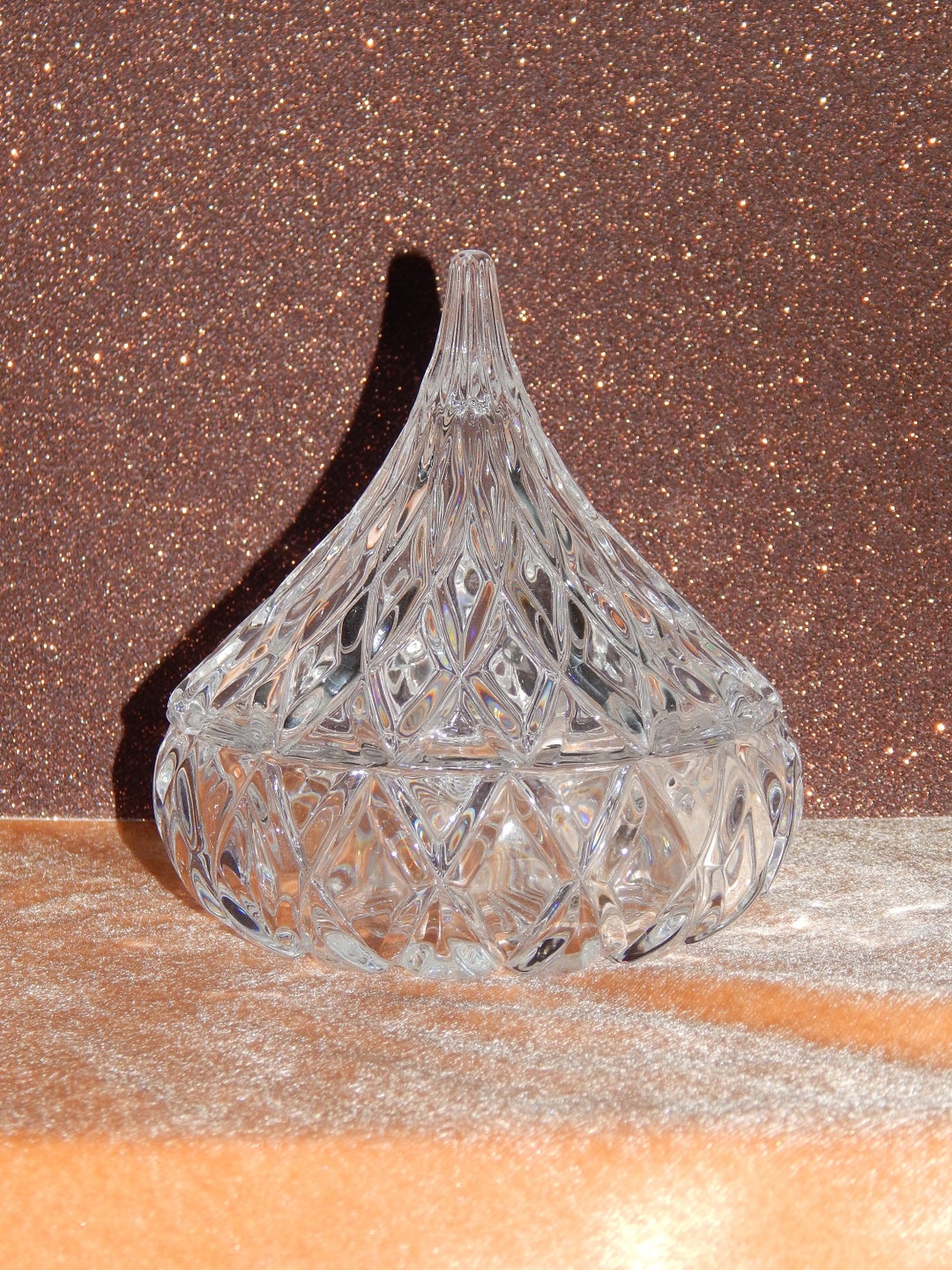 Hershey Crystal Kiss Candy Dish. Etsy