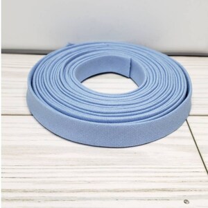 Candy Blue KONA cotton bias tape, 3+yard roll, 1/2" double fold bias, skinny quilt Binding, blanket binding, handmade face mask supplies