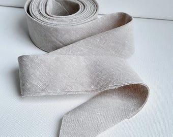 FLAX essex, 3+ yard rolls, 1.25" bias tape, quilt binding fabric trim, sewing supplies