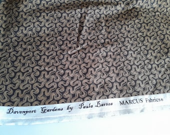 Davenport gardens - brown/black,  3+ yard rolls, 1/2" double fold bias tape, 1" single fold, quilt binding, fabric trim, sewing