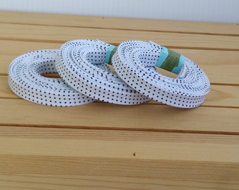 Mini dot 3+ yard rolls, 1/2" double fold bias tape, quilt binding fabric trim, face mask supplies