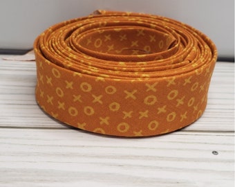 Caramel mini xo 3+ yard rolls, 1/2" double fold bias tape, quilt binding fabric trim, face mask, sewing supplies