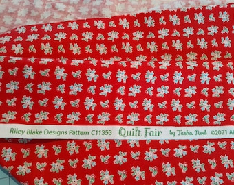 Röd quiltad fair, 3+ yards rullar, 1/2" dubbelvikt snedband, 1" enkelvikt, quiltkantning, tygkant, sömnad