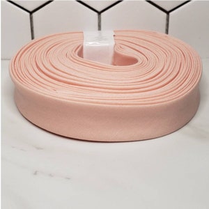 Ruban de biais en coton courtepointe rose BALLET SLIPPER, rouleau de plus de 3 mètres, biais double 1/2", reliure courtepointe fine, fournitures pour masques faits main