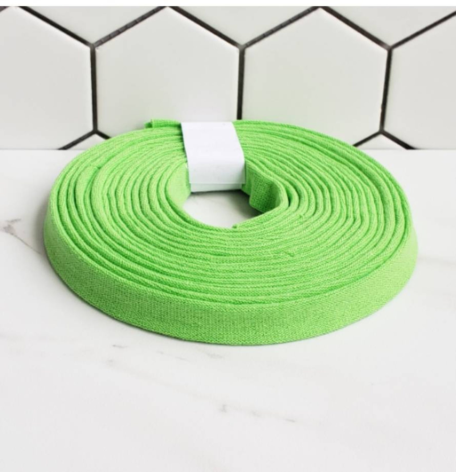 LIME GREEN KNIT Cotton Bias Tape 1/2 Double Fold 3 Etsy