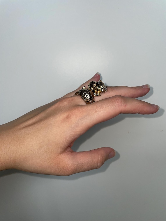 Vintage Jaguar Chunky Statement Ring - image 3