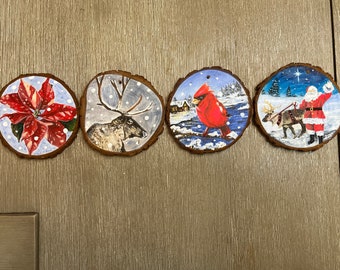 Hand Painted holiday ornaments