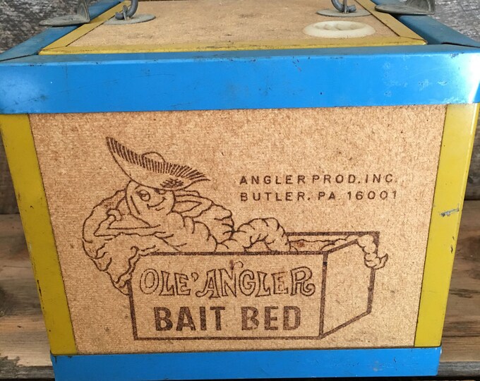 Vintage Bait Box Fishing Bait Worm Box Angler Product Inc. Etsy